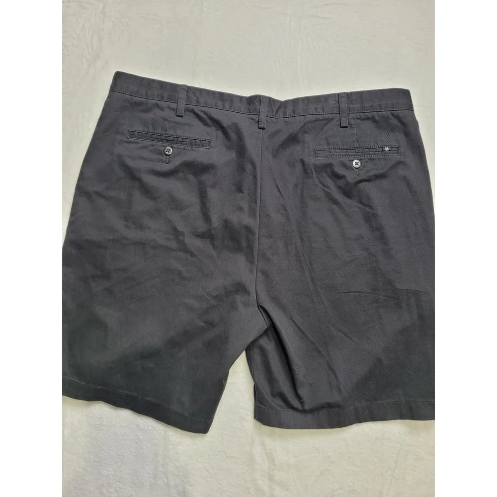 Nautica The Deck Short Mens 42 black Classic Fit Cotton Chino